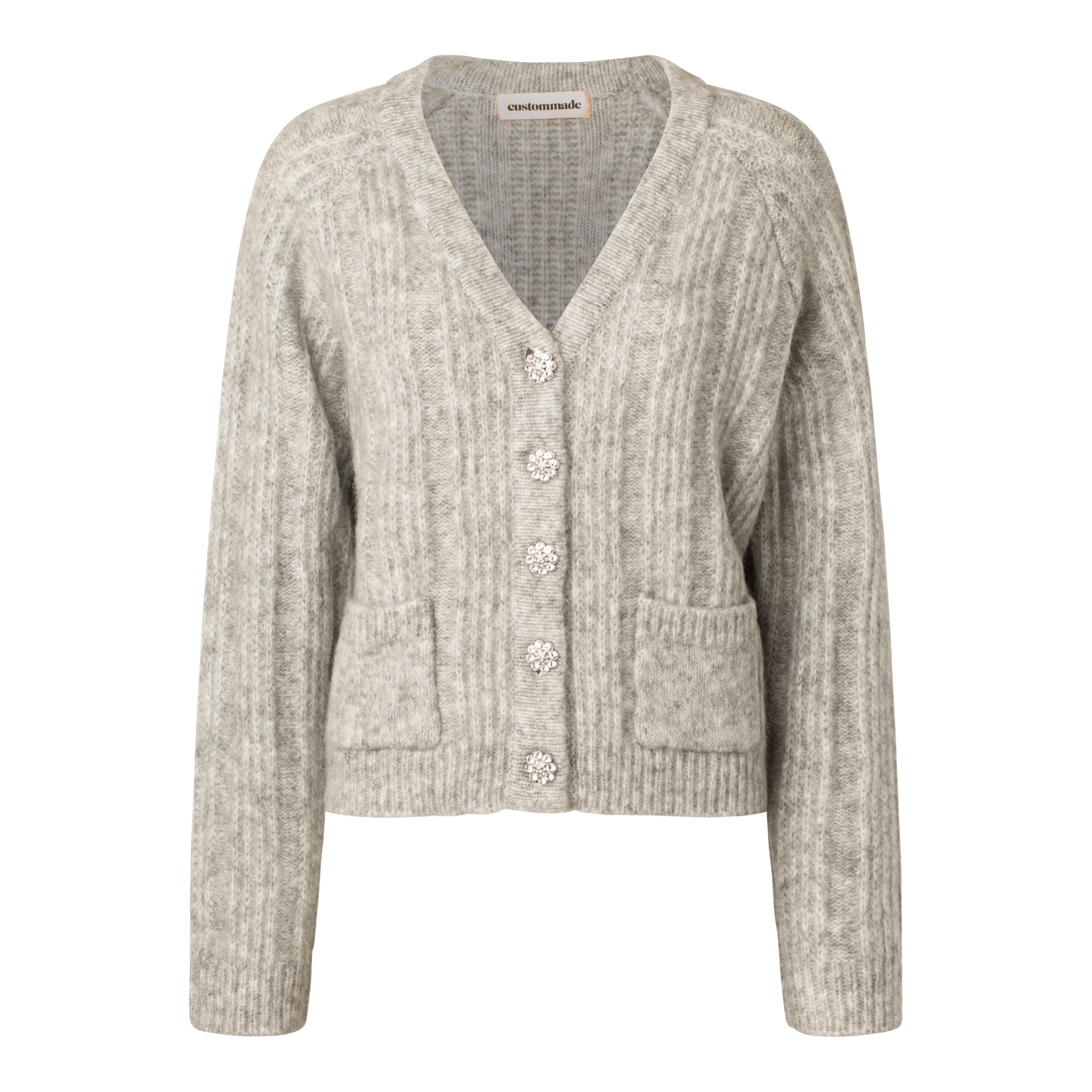 VMNOVAH Knit Cardigan - Medium Grey Melange